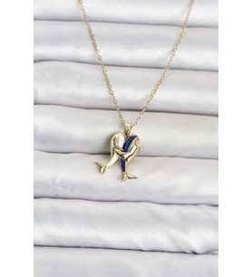 316L Çelik Zincir Gold Renk Dolphin Model Kadın Kolye TJ-BKO11094