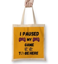 Game to Be Here Funny Video Gamer Humor Joke Gifts for Teenage Boys Bez Çanta Uzun Saplı