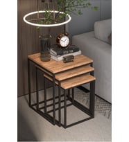 Zigon Sehpa 3'Lü Küp Atlantik Çam