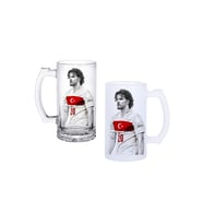 Ghostbastır Design Ferdi Kadığlu Kulplu Bira Bardağı Buzlu veya Şeffaf Seçenekli 068
