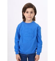 Toontoy Erkek Çocuk Baskılı Sweatshirt (Saks)
