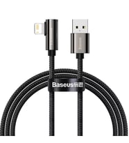 Baseus Legend Elbow USB to iPhone Lightning 2.4A Hızlı Data Şarj Kablosu 1m (Siyah)