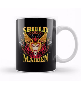 Shield Maiden Norse Mythology Female Warrior Kupa Bardak Porselen