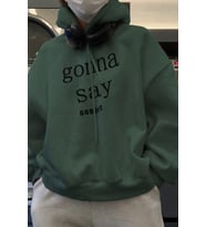 Erkek Gonna Say Baskılı Oversize Sweatshirt (Yeşil)