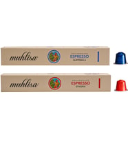 Muhlisa Espresso Kapsül Kahve 2 Kutu Guatemala, Ethiopia (20 KAPSÜL) %100 Arabica