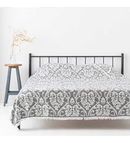 Damask Antrasit Yumuşak Dokulu Tek Kişilik Jakarlı Pike %100 Pamuk (170*215CM)