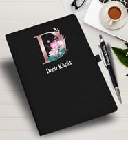 Kişiye Özel harf Tasarımlı  İsme Özel Defter ve Kalem
