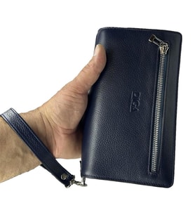 Diga Hakiki Deri 3012 Portföy El Çantası Lacivert (DENIM)