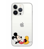 Apple iPhone 13 ProMax Uyumlu Kapak Mickey Mouse Tasarımlı Şeffaf Silikon Kılıf