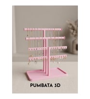 3D Baskı Pembe Takı Organizeri, Küpe, Kolye ve Yüzük için Şık Çözüm