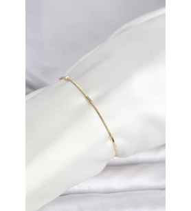CM 14K Gold Renk Barlı Yılan Zincir Model Kadın Bileklik - TJ-BB8277