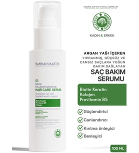 Hannah Martin Biotin Keratin Ve Argan Yağı Içerikli Onarıcı Yıpranmış Saçlar Için Saç Bakım Serumu