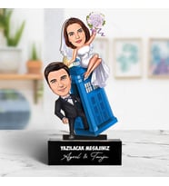 Kişiye Özel Karikatürlü Sevgiliye Hediye Balayı Çiftleri Biblosu
