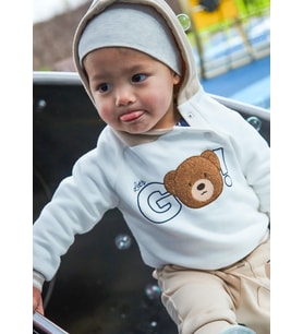 Mayoral Erkek Bebek Kapşonlu Sweatshirt (Krem)