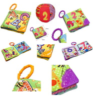 Hışırtılı Kumaş Sayılar ve Hışırtılı Kumaş Harfler Kitabı Çıngıraklı Kumaş Top Eğitici Set