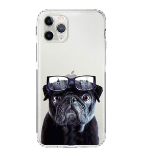 PrintiFy iPhone 11 Pro Max ile Uyumlu Köpek 3 Kamera Korumalı Şeffaf Kılıf