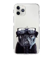 PrintiFy iPhone 11 Pro Max ile Uyumlu Köpek 3 Kamera Korumalı Şeffaf Kılıf