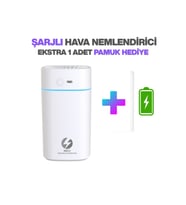 Şarjlı Hava Nemlendirici 380ML, Gece Lambası ve RGB Renk Modu ile Rahatlatıcı Atmosfer