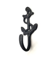 Antika Tarz Dekoratif Pirinç Halatlı, Çapa, Denizci, Gemici Askı - 95X42Mm, Oksit