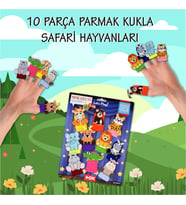 Tox Safari Hayvanları 10 Parça Parmak Kukla Set T223
