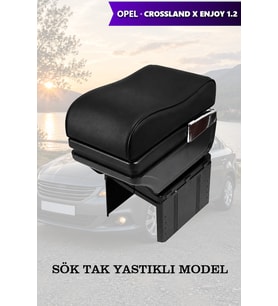opel crossland x enjoy 12 kol dayama geniş model Lüks Siyah Yastıklı Deri