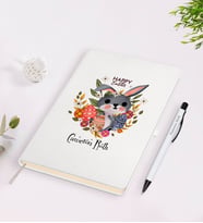 BK Gift Kişiye Özel Paskalya Bayramı Beyaz Defter ve Kalem Seti-12