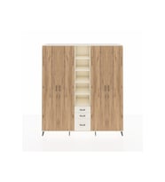 Hyperion Dolap 17 Raflı 3 Çekmeceli 4 Kapaklı 220x44x243 Aytaşı-Çam/Aytaşı