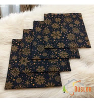 4 Adet Yeniyıl Yılbaşı Desenli Kırlent Kılıfı,Yılbaşı Temalı Home Kırlent Kılıfı,Dekoratif Yastık Kılıfı 40x40 (Siyah)