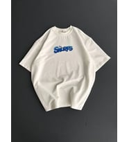 Erkek Ön ve Arka Baskılı T-Shirt Kısa Kol Bisiklet Yaka Regular Fit Tişört - Beyaz