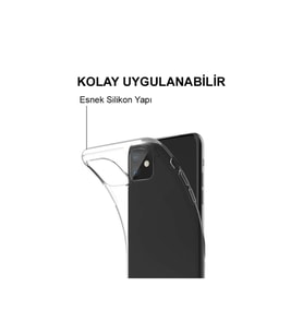 Apple iPhone 12 Pro Max Uyumlu Kapak Sevimli Karakterler Tasarımlı Şeffaf Silikon Kılıf