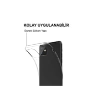 Apple iPhone 12 Pro Max Uyumlu Kapak Sevimli Karakterler Tasarımlı Şeffaf Silikon Kılıf