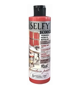 Rich Selfy Decor Vernikli Boya 240 cc 824 KARDİNAL KIRMIZI 