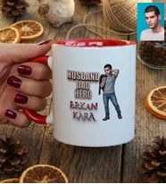 Kişiye Özel Karikatürlü Babaya Hediye Husband Dad Hero Kupa Bardak Babalar Günü Hediyesi