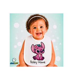 Kişiye Özel Angel Keten Bebek Mama Önlüğü – Yumuşak, Emici, Yıkanabilir, Özel Tasarım P067