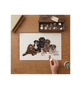 Sevimli Arkadaş Köpekler Tasarımı 240 parça Ahşap Puzzle Ahşap Kutuda MP04797