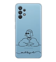 Samsung Çizgisel Matilda Tasarımlı Şeffaf Telefon Kılıfı