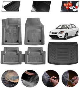 Kia Rio 2005-2011 Uyumlu Paspas Araca Özel Bagaj Havuzu MBS Gri