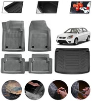 Kia Rio 2005-2011 Uyumlu Paspas Araca Özel Bagaj Havuzu MBS Gri
