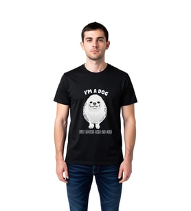 Erkek Komik Baskılı Tişört Köpek Yumurta Tasarımı Retro Stil Rahat Kesim Günlük Giyim Modern Şık