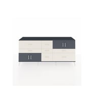 Hyperion Konsol 3 Raflı 7 Çekmeceli 4 Kapaklı 220x44x99 Antrasit-Antrasit/Aytaşı