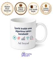 Dijital Medya Pazarlama Öğrencisine Sosyal Algoritma İçerik Kupa Bardak Hediye