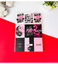 Black Pink Tasarımlı Lastikli Defter