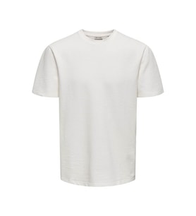 Only & Sons Onskıan Lıfe Reg Seersucker Ss Tee Noos Beyaz Erkek T-Shirt 22028692