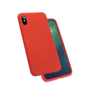 Apple Apple iPhone X Kılıf Kadife Ultra Esnek İnce Camera Protected Velvet Case (Kırmızı)