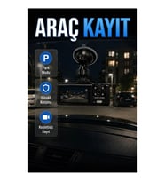 WiFi Destekli 1080P Full HD Çift Kameralı Araç İçi Kayıt Kamerası – Geniş Açılı Dash Cam