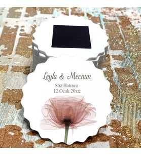 Magnet Hediyelik - Gelin / Damat Gelincik Tasarım Nişan, Kına, Nikah, Düğün, Söz Hatırası Magnet