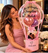 Kişiye Özel Tasarlanabilir Fotoğraflı Balon Konsept Kutu