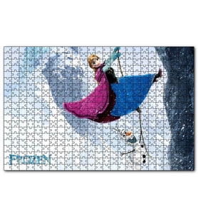 Cakapuzzle Frozen Anna ve Kardanadam  Puzzle Yapboz MDF (Ahşap) (120 Parça)