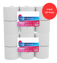 Linay Mini Jumbo Tuvalet Kağıdı 12 Rulo x 2 Koli Toplam 24 Rulo, 2 Katlı, 9.8 cm x 95 m,%100 Selüloz