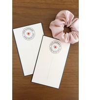 10 Adet Kesikli Toka Kartı -  Kalın Kuşe (5983) Bandana Kartı - 9x14cm - Handmade Krem - TOKA YOKTUR